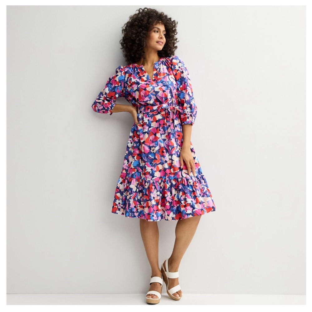 Sonoma Goods for Life Floral Print Women's Dress Medium NEW